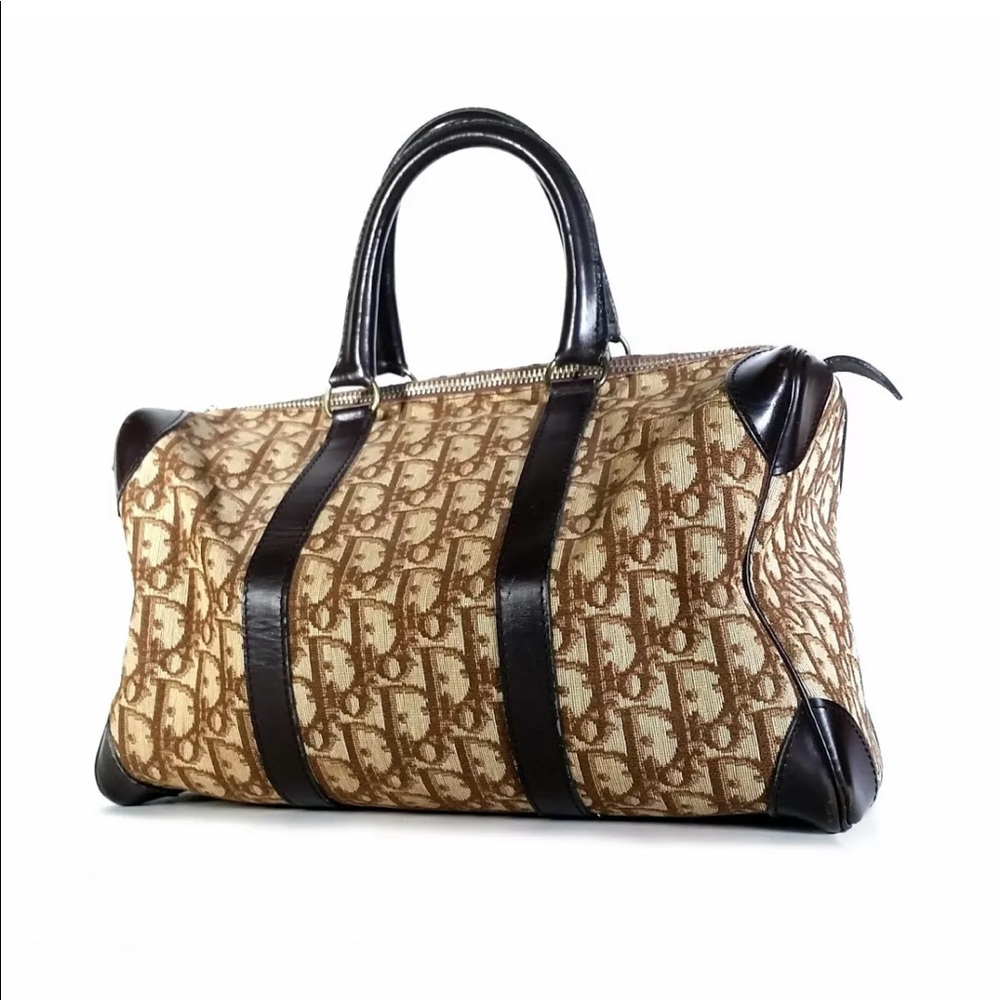 Authentic Christian Dior dr Boston bag coffee